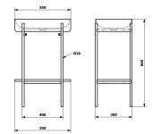 Sapho Puno Podstavec S Umyvadlem 550x860x360mm, Zlato Mat