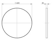 Gedy Kulaté Zrcadlo V Plastovém Rámu ø 60cm, černá