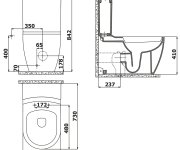 Creavit Grande Wc Kombi Xl, Spodní/zadní Odpad, Bílá