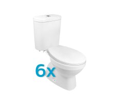 Mereo Wc Kombi, Rimless, Spodní Odpad S Armaturou, 6ks