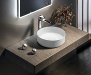 Isvea Infinity Round Keramické Umyvadlo Na Desku, Průměr 36cm, Bílá Mat
