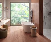 Dlažba jako dřevo Bottega Tiles Feelwood Cherry 20x120 Honed Rett. - hnědá