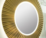 Sapho Pride Strip Kulaté Zrcadlo S Led Osvětlením V Rámu ø 75cm, Zlato