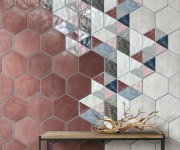 Dlažba jako beton CIR Materia Prima Jewel Esagona 24x27,7 - vínová