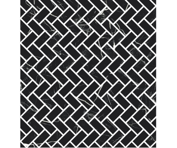 Mozaika jako mramor Fioranese Marmorea Port Laurent effect MOSAICO LISCA 30x32 Luc. Rett. - černá