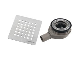 Polysan Flexia Vaničkový Sifon, Průměr 90mm, Dn40, Krytka Nerez Mat