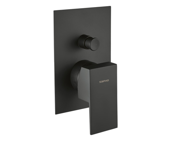 Sapho Spectre Podomítková Sprchová Baterie, 2 Výstupy, černá Mat