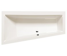 Polysan Andra L Asymetrická Vana 160x90x45cm, Ivory