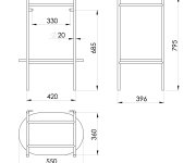 Sapho Puno Podstavec Pod Umyvadlo 550x795x396mm, černá