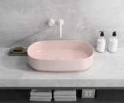 Isvea Infinity Oval Keramické Umyvadlo Na Desku, 55x36cm, Růžová Salmon