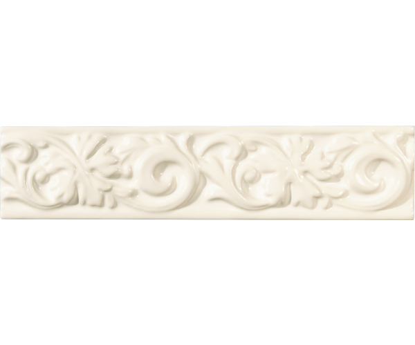 Retro obklad Grazia Essenze Voluta Bianco Craquele 6x26 Luc. - béžová
