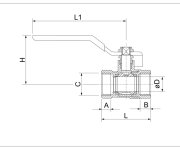 05800mz64 - Kulový Kohout Ff-pn25 (páka) - 6/4" STA1005-64