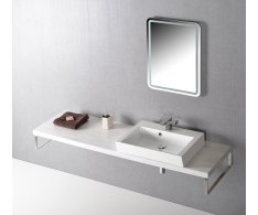 Sapho Avice Deska Pod Umyvadlo 180x50cm, Tl.5cm, Dub Starobílý