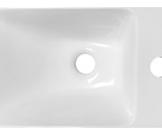 Sapho Zorba Umývátko 40x22cm, Litý Mramor, Baterie Vpravo, Bílá