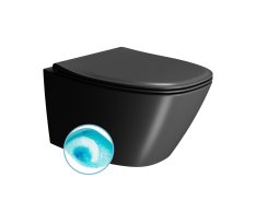 Gsi Modo Závěsná Wc Mísa, Swirlflush, 37x54cm, černá Dual-mat