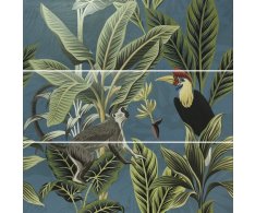 APE Silk Decor Decor Set (3) ABC Toucan Blue 40x120