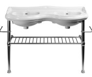 Kerasan Retro Konstrukce Pro Dvojumyvadlo 120cm S Policí, Chrom