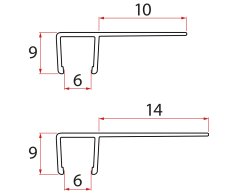 Polysan Set Svislých Těsnění Pro Sklo 6/6mm, 1900mm (2ks)