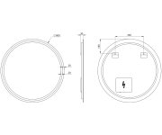 Sapho Nyx Kulaté Zrcadlo S Led Osvětlením ø 80cm