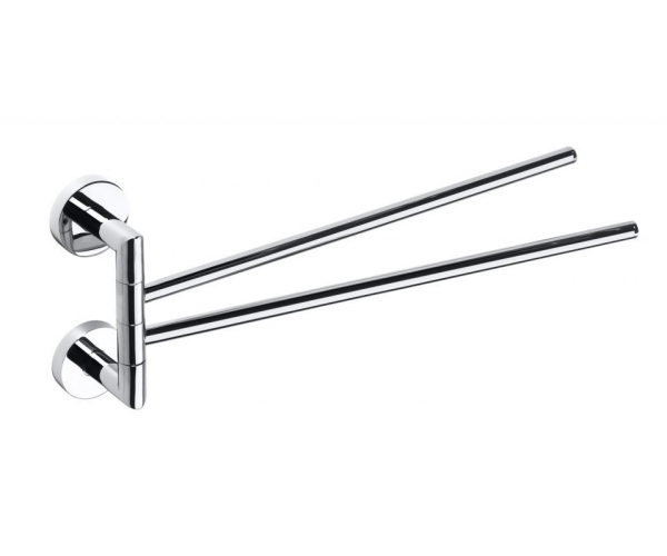 Sapho X-round Dvojitý Držák Ručníků Otočný 380mm, Chrom