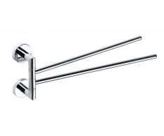 Sapho X-round Dvojitý Držák Ručníků Otočný 380mm, Chrom