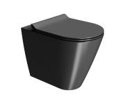 Gsi Kube X Wc Mísa Stojící, Geniusflush, 36x55cm, Spodní/zadní Odpad, černá Dual-mat