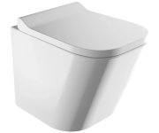 OMNIRES - Fontana Mísa Rimless Včetně Sedátka S Slow, 49 X 35 Cm Bílá Lesk /bp/ Fontanamwbp