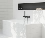 Vanová nástěnná baterie Espirit, se sprchovým setem - ES 022.20BLM.+S Vanová nástěnná baterie se sprchovým setem, černá matná X07S125