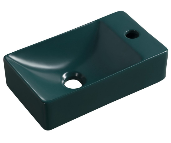 Sapho Margitha Keramické Umývátko 38x22cm, Otvor Pro Baterii Vpravo, Petrolejová