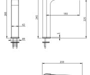 Umyvadlová Stojánková Páková Baterie S Prodlouženým Ramínkem Bez Mechanického Uzávěru Sifonu - Chrom - Marina (3120) MAR00202