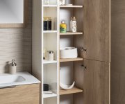 Sapho Espace Skříňka 35x172x32cm, 2x Dvířka, Levá/pravá, Dub Cuneo