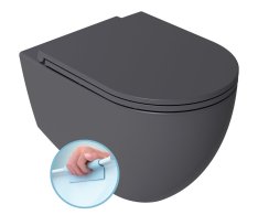 Isvea Infinity Závěsná Wc Mísa, Rimless, 36,5x53cm, Antracit