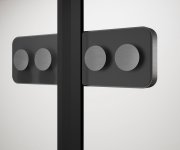 Polysan Globe Gun Metal čtvercový Sprchový Kout 1000x1000mm, Matné Sklo, Levé