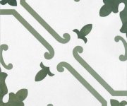 Retro dlažba Tonalite Aquarel Decoro Stars Verde 15x15 MIX