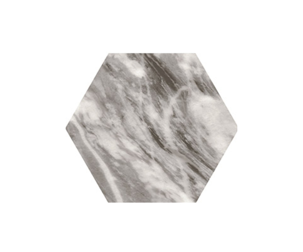 Dlažba jako kámen Equipe Bardiglio Hexagon Dark 17,5x20 - šedá