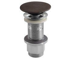 Sapho Umyvadlová Výpust 5/4“, Click-clack, Betonová Zátka, 10-80mm, Tmavě Hnědá Mat