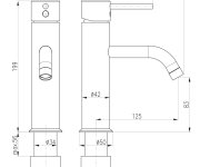 Umyvadlová baterie bez výpusti SEINA ZLATÁ RŮŽOVÁ - lesklá 1/2" SE922.5ZRL