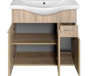 Aqualine Keramia Fresh Umyvadlová Skříňka 74,5x74x34,7cm, Dub Platin