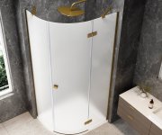 Polysan Globe Gold Matt čtvrtkruhový Sprchový Kout 900x800mm, Matné Sklo, Pravé