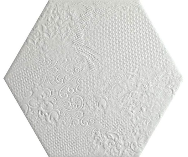 Extravagantní dlažba Codicer Milano White Hexagonal 22x25 - bílá