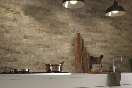 Hnědobéžové obklady v IMITACI starých cihel Polis Loft Design