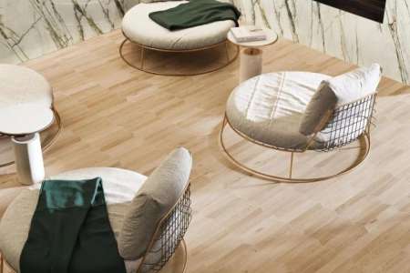Four Seasons Honey Chevron a Supreme Freasure Calacatta Emerald (Flaviker)