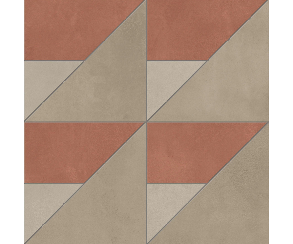 Retro dlažba Marca Corona Multiforme Dune Cuneo Marsala/Fossila/Creta 29x29 Matt. 