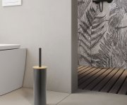 Gedy Kenta Wc štětka Na Postavení, černá Mat/bambus