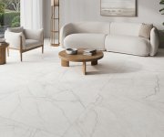 Dlažba jako mramor Azuvi Class Bianco 120x120 Mat. Rett. - bílá