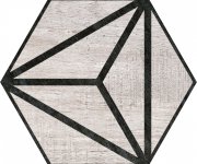 Dlažba jako dřevo Codicer Tribeca Hex 25 Grey 22x25