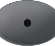 Polysan Banera Oval Umyvadlo Na Desku, Litý Mramor, 60x40cm, šedá Mat