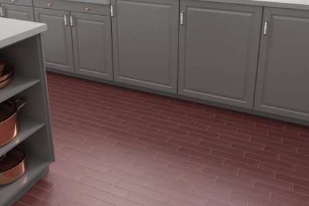Vínově červená dlažba a obklad do moderní kuchyně Equipe Wadi Garnet