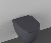 Isvea Infinity Závěsná Wc Mísa, Rimless, 36,5x53cm, Antracit