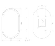 Sapho Parga Oválné Zrcadlo S Led Osvětlením 60x100cm